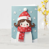 Carte de Noël en art de papier (Fleur jaune)