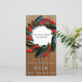 Carte de Noël en bois de poivre chaud Texas (Debout devant)