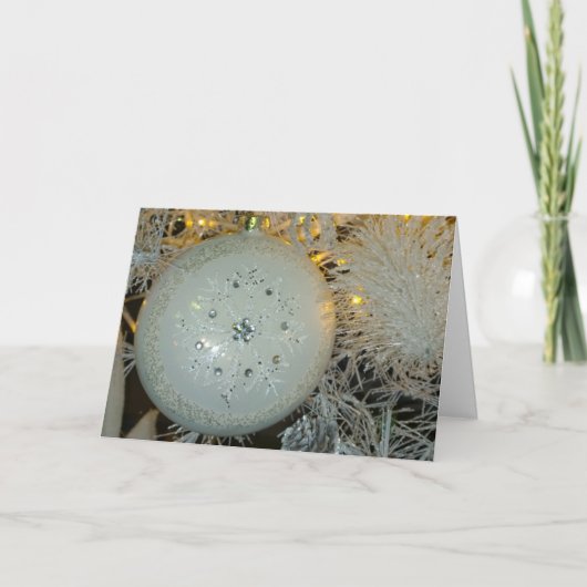 Carte de Noël en bulle de flocon de neige (Devant)
