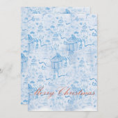 Carte de Noël en chinoiserie (Devant / Derrière)