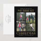 Carte de Noël en collage propre et solide (Devant / Derrière)