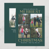 Carte de Noël en couleur éditable avec un collage  (Devant / Derrière)