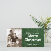 Carte de Noël en cuir à outils verts (Debout devant)