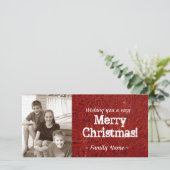 Carte de Noël en cuir rouge (Debout devant)