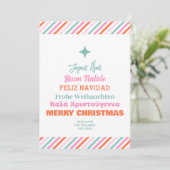 Carte de Noël en différentes langues (Debout devant)