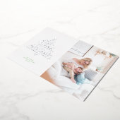 Carte de Noël en feuille d'arbre Love Was Born (Rotation)