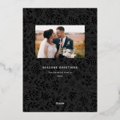 Carte de Noël en feuille d'or métallisé (Verso)