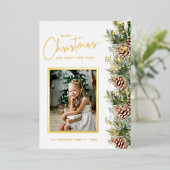 Carte de Noël en feuille d'or Photo (Debout devant)