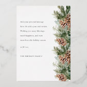 Carte de Noël en feuille d'or Photo (Verso)