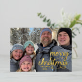 Carte de Noël en feuille métallisée (Debout devant)