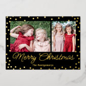 Carte de Noël en feuille métallisée Bubbly Cheer (Recto)