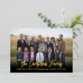 Carte de Noël en feuille métallisée Famille Joie F (Debout devant)