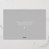 Carte de Noël en feuille véritable Joyeux Noël des (Verso)