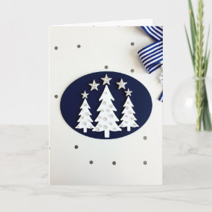 Carte de Noël en forme d'arbre scintillant