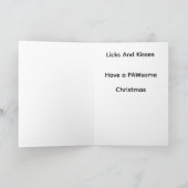 Carte de Noël en forme de canne à sucre pour chien (Intérieur)