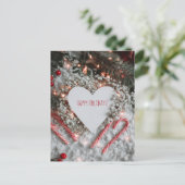 Carte de Noël en forme de cœur (Debout devant)