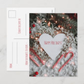 Carte de Noël en forme de cœur (Devant / Derrière)