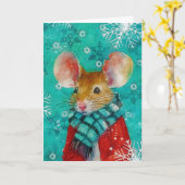 Carte de Noël en impression de souris multimédia A (Fleur jaune)