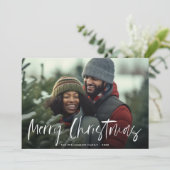 Carte de Noël en lettres blanches (Debout devant)