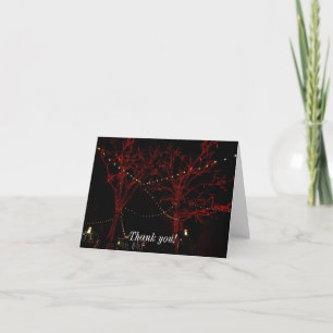 Carte de Noël en Merci de paire rouge