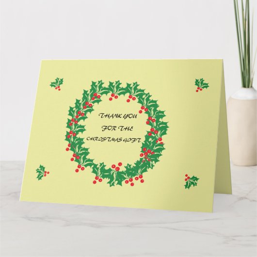 Carte de Noël en Merci plié (Devant)