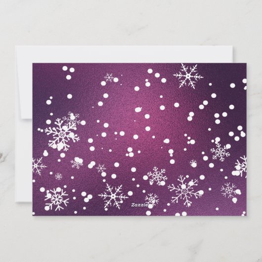 Carte de Noël en métal violet Père Noël (Dos)