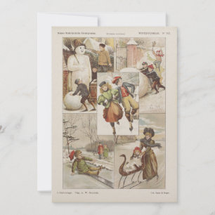 Carte de Noël en néerlandais vintage