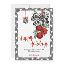 Carte de Noël en noir et blanc