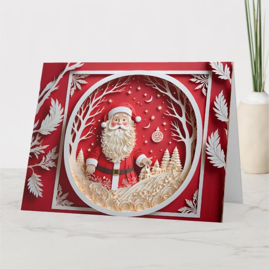 Carte de Noël en papercraft (Devant)