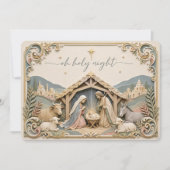 Carte de Noël en papier 3D représentant une scène (Devant)