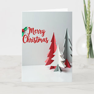 Carte de Noël en papier avec arbre