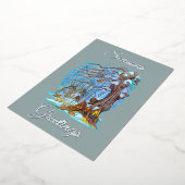 Carte de Noël en papier d'aluminium Elf Hall (Rotation)