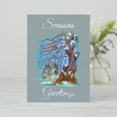 Carte de Noël en papier d'aluminium Elf Hall (Debout devant)