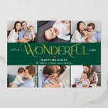 Carte de Noël en papier d'aluminium Wonderful Life<br><div class="desc">Célébrez le diplômé de votre vie avec style ! Conçu par Berry Berry Sweet (www.berryberrysweet.com). Visitez notre site web pour des invitations,  annonces et cadeaux personnalisés modernes et élégants.</div>