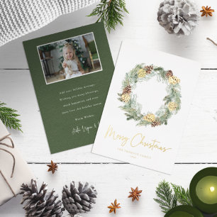 Carte de Noël en papier métallisé