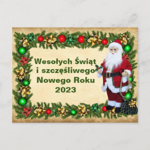 Carte de Noël en polonais Wesołych Świąt