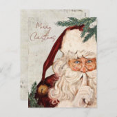 Carte de Noël en style vintage (Devant / Derrière)