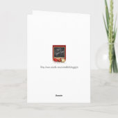 Carte de Noël en tableau noir pour enseignant (Dos)