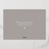 Carte de Noël en véritable feuille métallique 'Mar (Verso)