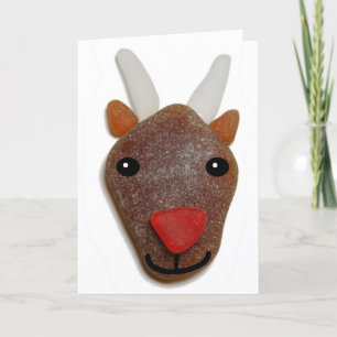 Carte de Noël en verre de mer