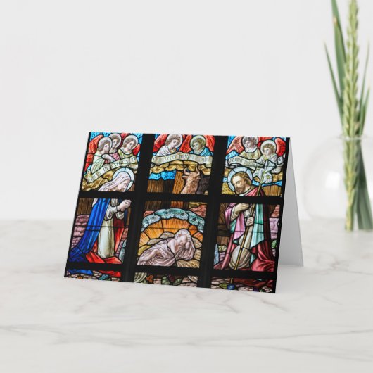 Carte de Noël en verre souillé (Devant)