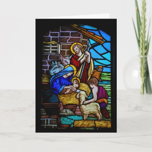 Carte de Noël en verre souillé (Devant)