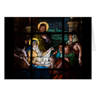 Carte de Noël en verre souillé