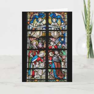 Carte de Noël en verre souillé