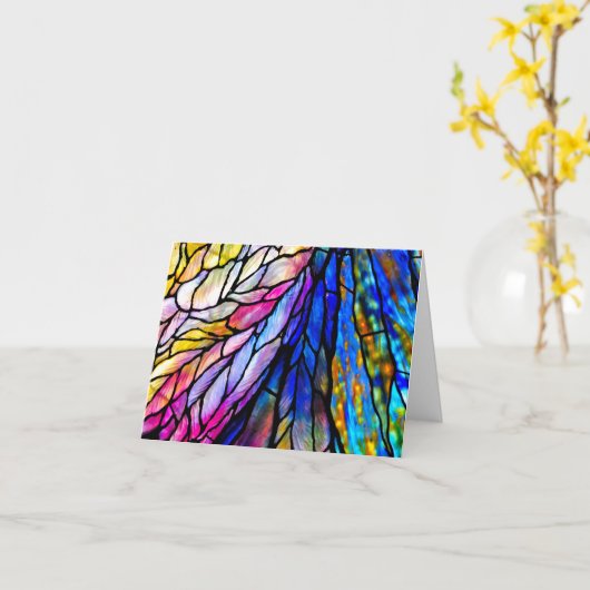 Carte de Noël en verre tendu (Fleur jaune)