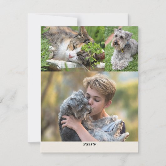 Carte de Noël en violet (Dos)