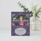 Carte de Noël en violet (Debout devant)