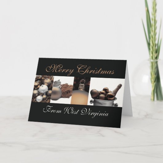 Carte de Noël en Virginie-Occidentale, spécifique  (Devant)