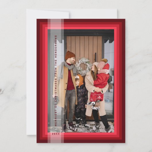 Carte de Noël encadrée rouge (Devant)