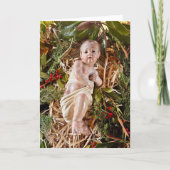 Carte de Noël Enfant dans la crèche (Devant)